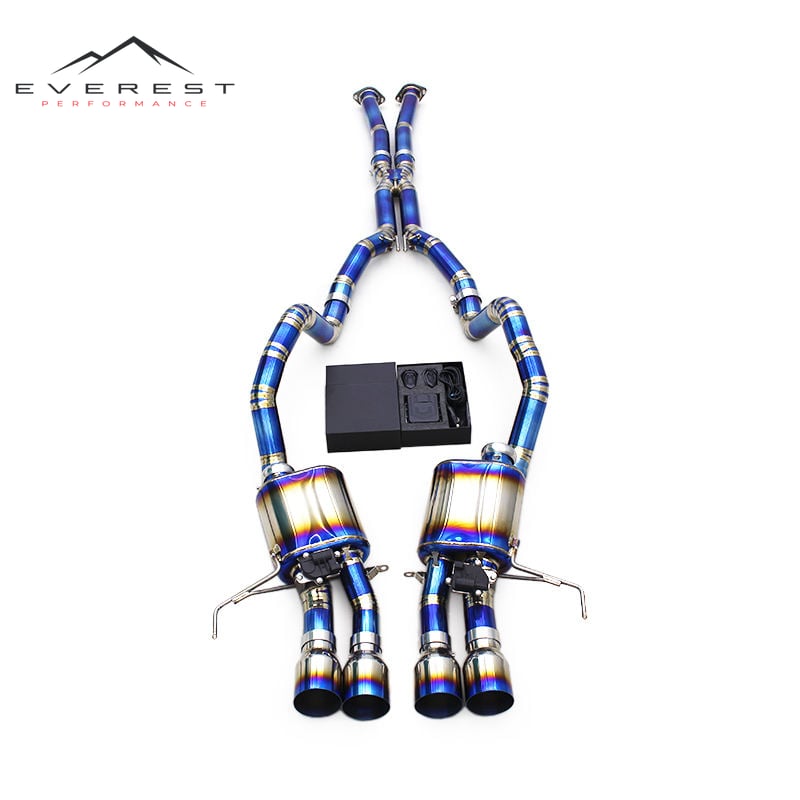 Custom Titanium Pipe Catback Muffler for Chevrolet Corvette C7 6.2L 2014-2019 Active Sound X Pipe Valvetronic Exhaust System