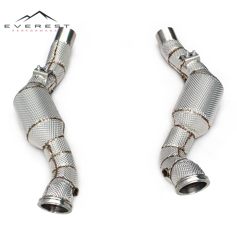 High Flow Downpipe for Maserati Quattroporte GTS V8 3.8T 2013-2016 SUS304 with 100/200/300 Cell Exhaust Catted System