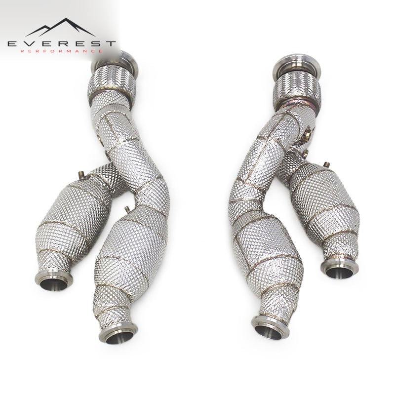 Auto Exhaust Downpipe for Lamborghini Aventador LP700 LP740S LP750SV 6.5L 2011-2018 SS304 High Flow Pipe Catted Donwpipe