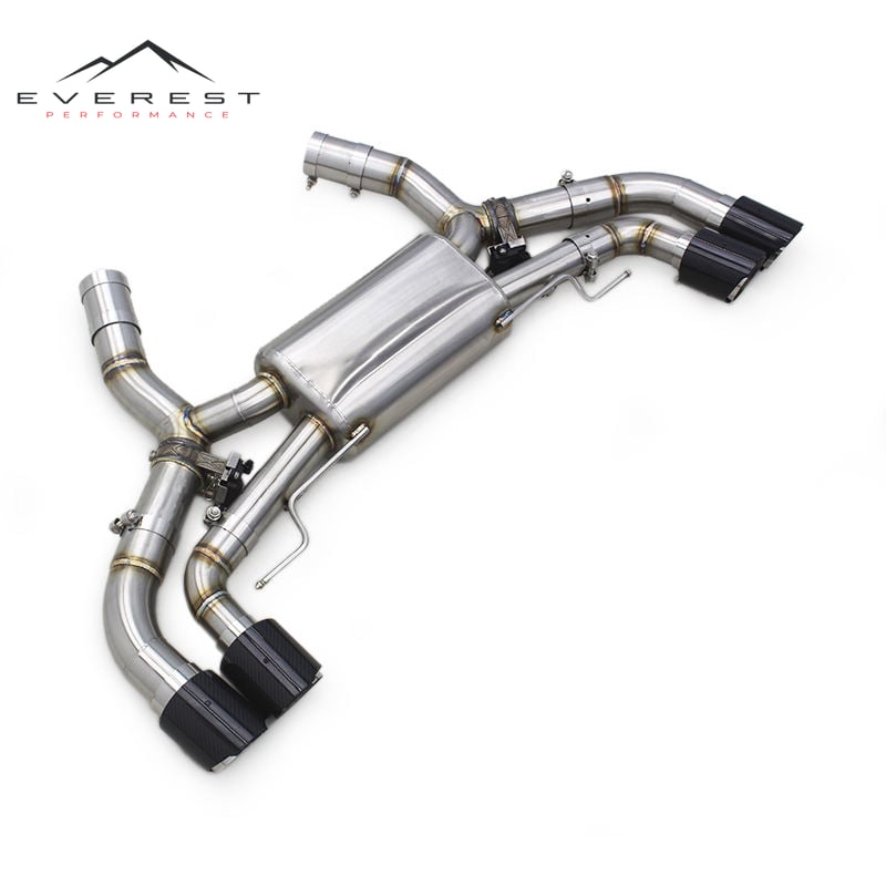 304 Stainless Steel Exhaust Pipe for BMW M550 M550i 2019-2025 Valvetronic Exhaust System With Carbon Fiber Tip