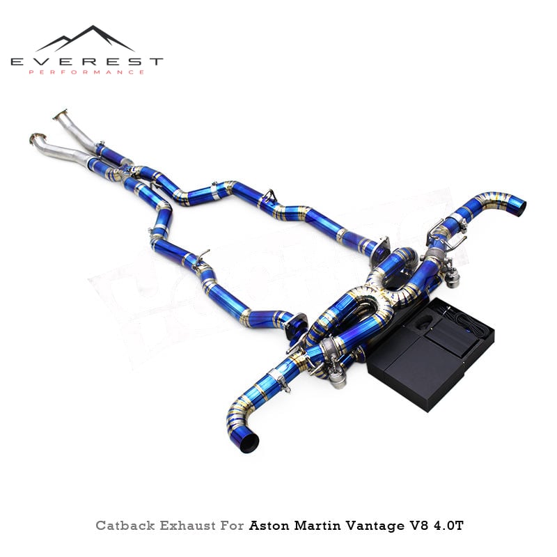 Racing Car Catback Exhaust Pipes for Aston Martin Vantage V8 4.0T 2018+Lightweight Titanium Valved Muffler With SS304 Front Pipe