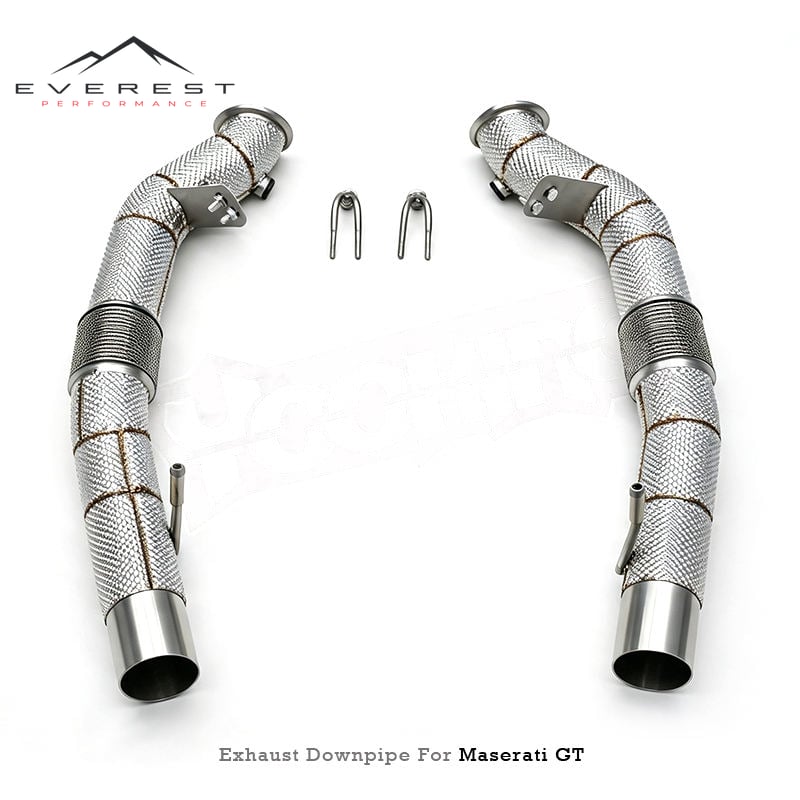 Stainless Steel Header Straight Downpipe for Maserati Gran Turismo/GT 3.0T 2025+ Free Flow Exhaust Pipe with Heat Shield