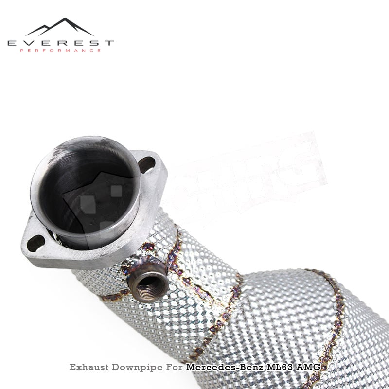 Racing SS304 Exhaust Downpipe for for Mercedes-Benz ML63 AMG W164/M156 6.2L 2007-2011 High Flow Catted Downpipe 100/200/300 Cell