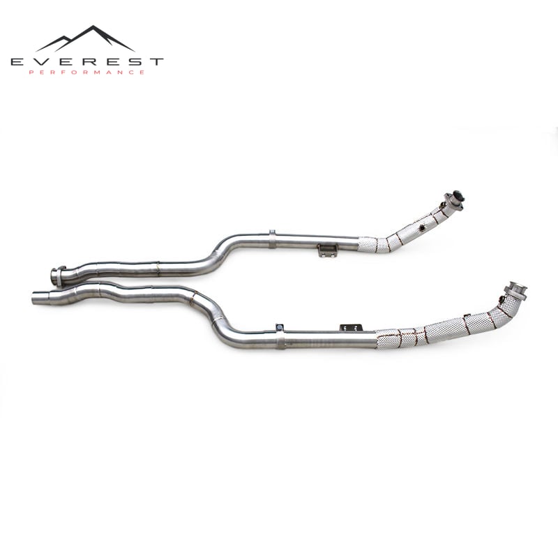 Racing Free Flow Exhaust Downpipe for Mercedes-Benz E500 W212 M273 5.5L 2007-2016 With Stainless Steel 304 Tuning Exhaust System