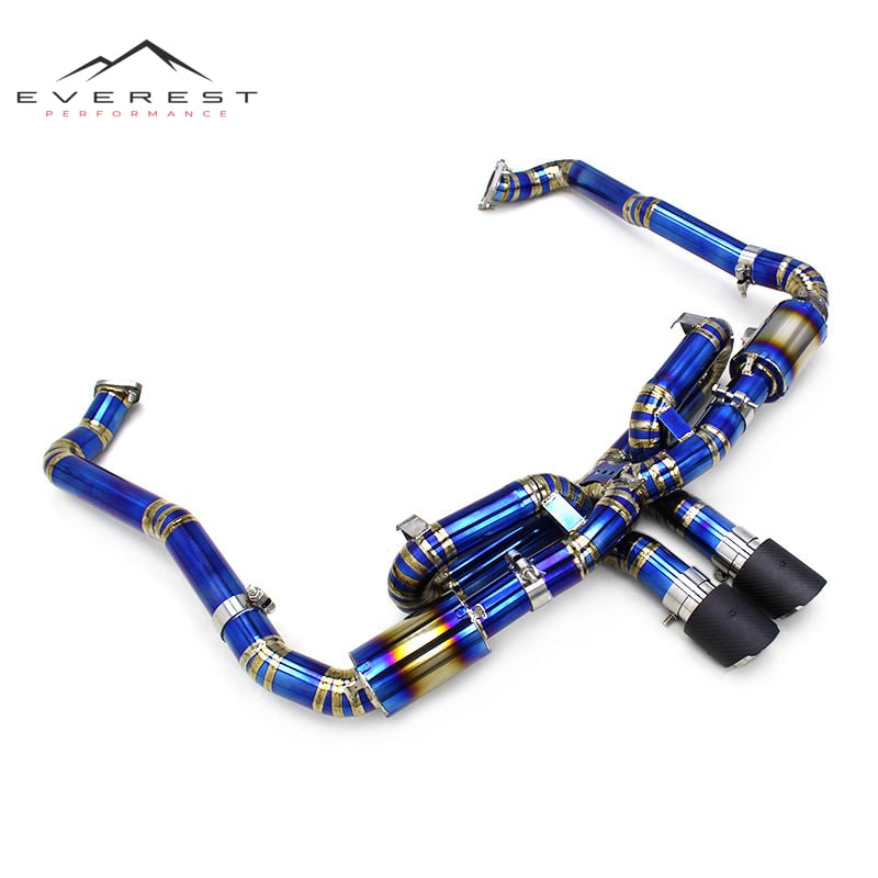 Exhaust Pipe System for Porsche 718 Boxster/Cayman 2.0T 2016-2023 Titanium Catback Exhaust Pipes Muffler with Valve