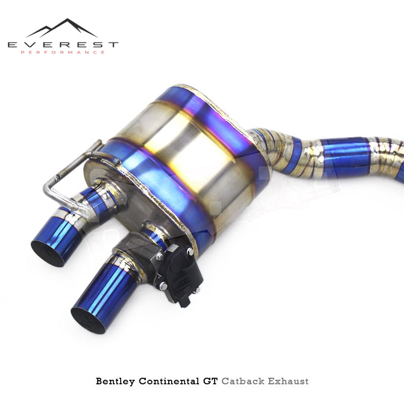 Titanium Exhaust Pipe System for Bentley Continental GT V12 6.0T 2017-2024 Valvetronic Muffler Exhaust Catback Exhaust