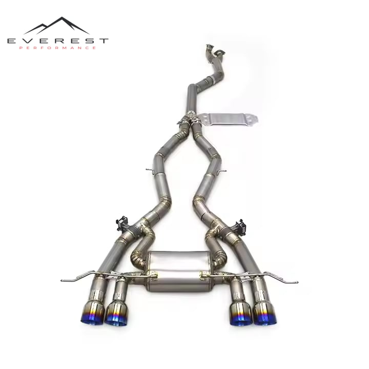 Titanium Catback Muffler Valve for BMW M3/M4 G80/G82/G8X 3.0T 2021-2023 Single Mid Pipes Exhaust Pipes