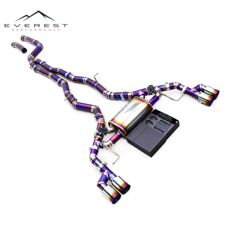 Titanium Exhaust Pipe System for BMW X3/X4 M40i 3.0T 2018-2025 Valvetronic Catback System Dual Side Quad Exhaust Tips