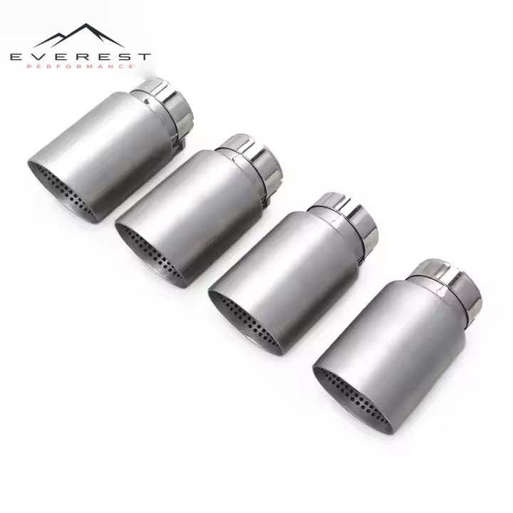 Automobile Part Exhaust Tips for Various Models Racing Car Spray Paint Silver Tail Mouth Exhaust Pipes
