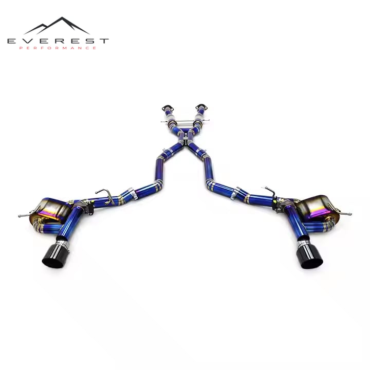 Catback Muffler Pipe for JEEP Grand Cherokee 6.4L 2011-2020 Titanium Pipe Muffler Valve Exhaust Racing Car Escape