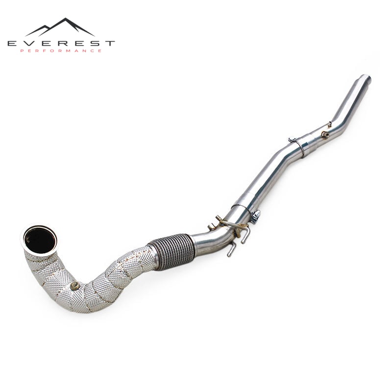 Heat Shield Exhaust Pipe for VW GOLF 8R 2.0T 2020+ With OPF Stainless Steel Free Flow Downpipe Exhaust System