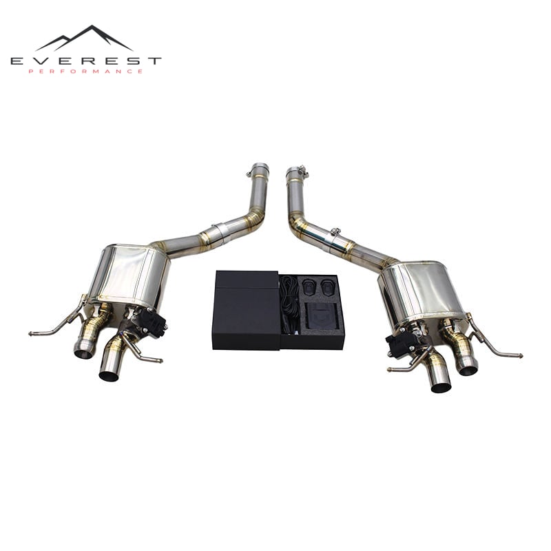 Axle Exhaust with Electronic Valve System for Bentley Continental GT W12 6.0T 2004-2013 Racing Titanium Exhaust Pipe