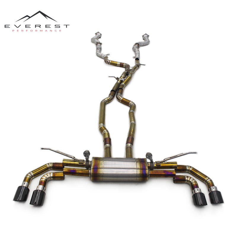 Valved Catback Exhaust Full Exhaust System for Porsche Cayenne 957 3.6 4.8 2006-2010 Straight Downpipe Titanium Pipe Muffler