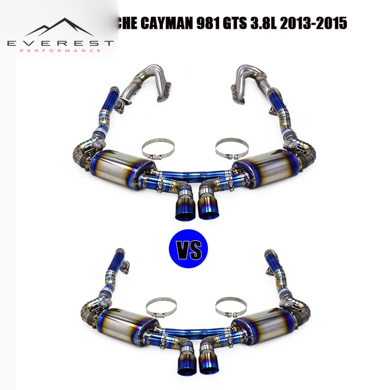 Titanium Exhaust Pipe System for Porsche Cayman 981 GTS 3.8L 2013-2015 Muffler Vacuum Valve Catback/ Full Exhaust