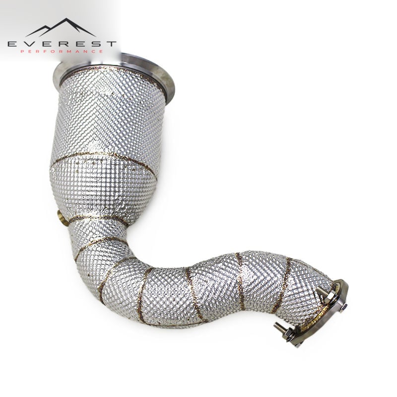 Auto Sport Cat Downpipe With Heat Shield for Audi Q8 2.0T 2019-2024 Stainless Steel Catted High Flow Exhaust Downpipe System