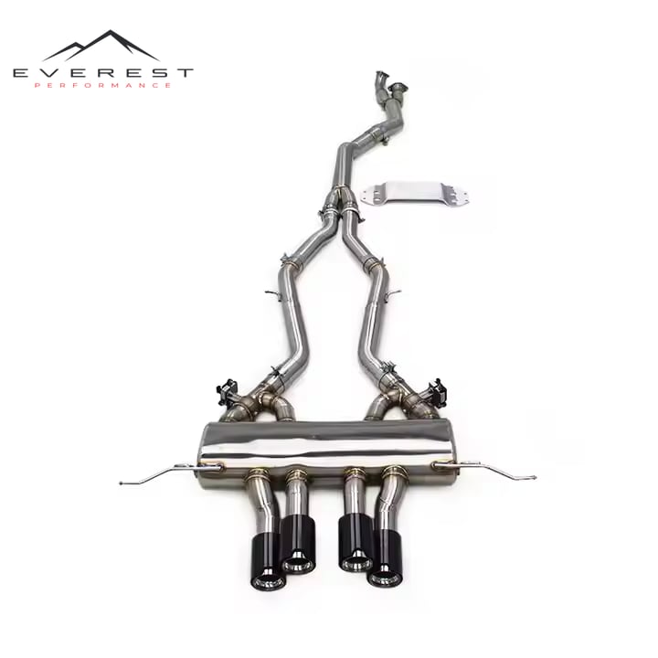 Catback Exhaust for BMW M3/M4 G80/G82/G83 3.0T 2019-2023 Stainless Steel Electronic Valve Quad Black Tips Car Exhaust System