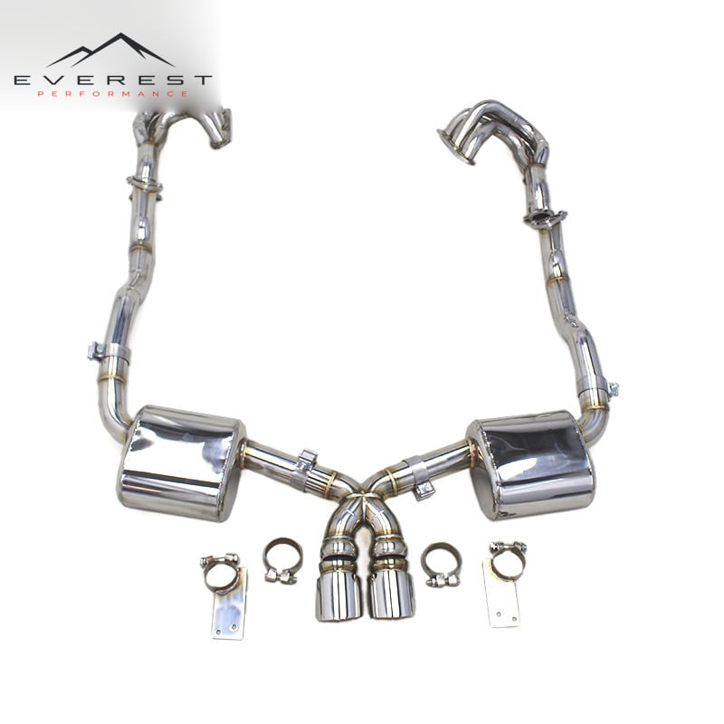 Auto Full Exhaust Pipe System for Porsche 987/987.1 Boxster/Cayman S 3.4L 2004-2008 T304 Steel Catback Exhaust Manifold Pipe