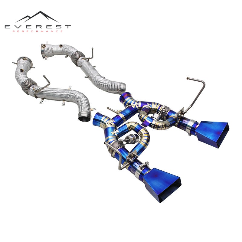 Direct Fitment Exhaust Pipe for Mclaren 650S/625C Spider/Coupe 3.8T 2014+ Track Test Pipe Titanium Supersport Valve Muffler