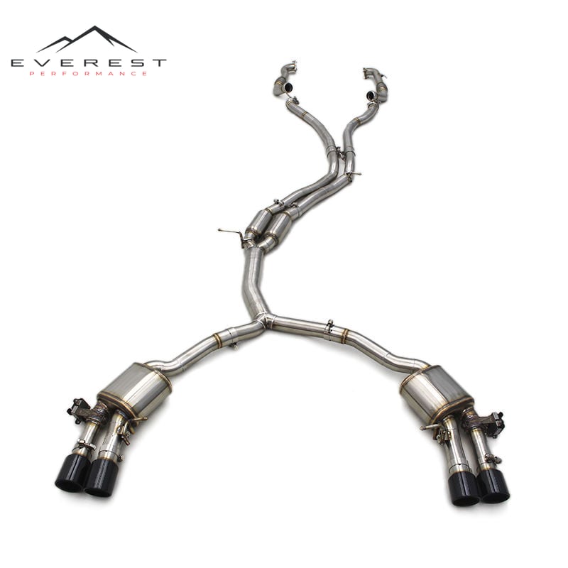 Performance Catback Muffler for Audi S4/S5 B9 3.0T 2019-2023 Resonator Y Pipe Valvetronic Exhaust Racing Car Exhaust Muffler