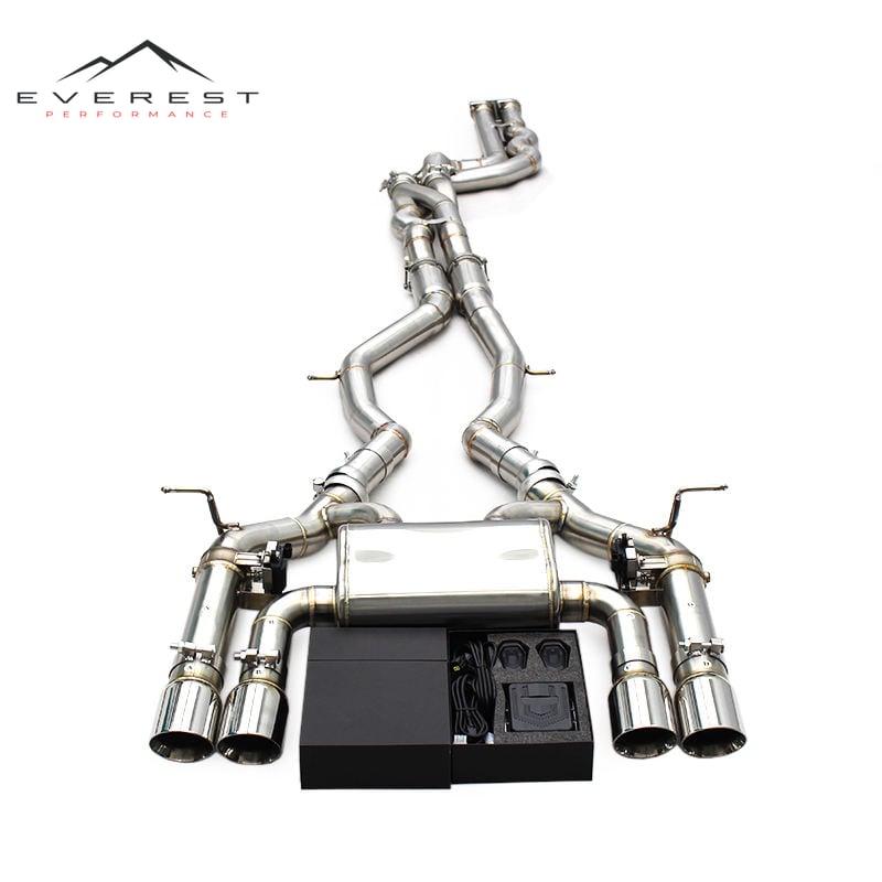 Catback Muffler for BMW M3 F80 M4 F82 3.0T 2014-2019 Equal Length Z Mid Pipes SUS304 Exhaust System with Valve Control Kit