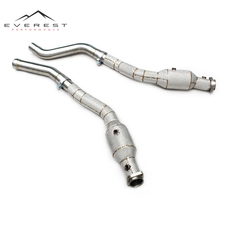 Stainless Steel Pipes Exhaust Downpipe for Mercedes-Benz GLS63 AMG W166 5.5T 2015-2019 Performance Car Catted Header