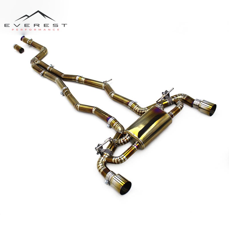 Titanium Catback for Toyota SUPRA A90 3.0T 2017-2023 Engine Valvetronic Muffler Plate Gold Exhaust System