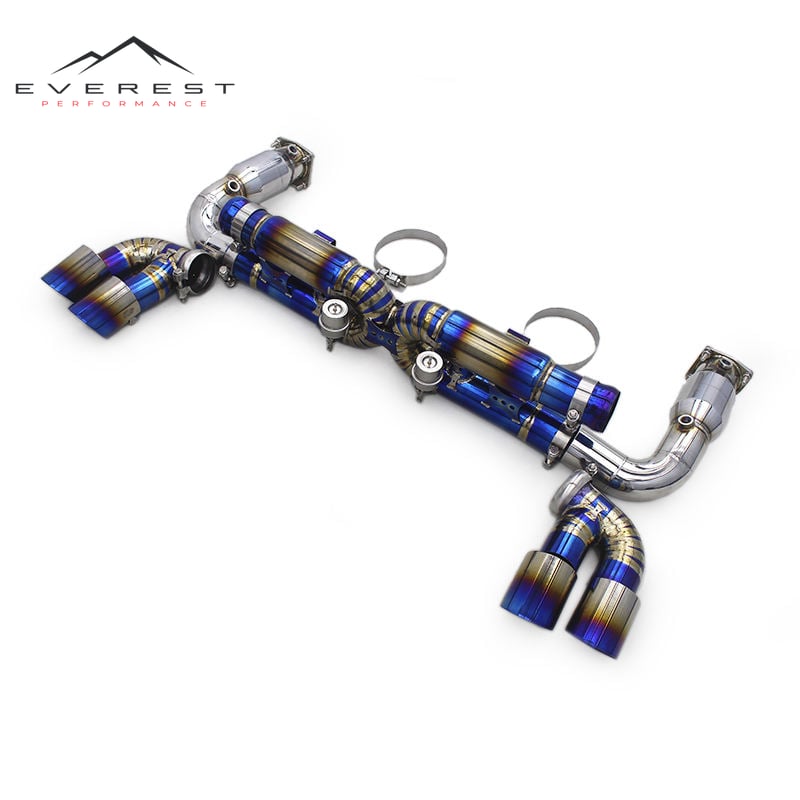 Titanium Catback Exhaust for Porsche 911 996 3.4L 1997-2005 Exhaust Downpipe with Catalyst Muffler Car Exhaust System