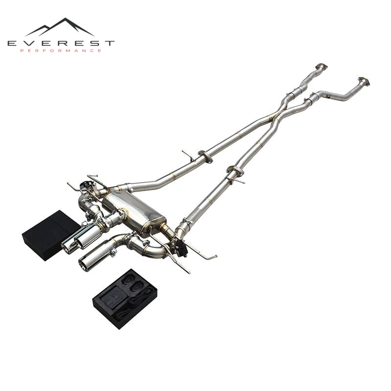 Direct-fit Valved Race Pipe for Lexus LC500 V8 5.0L 2018-2025 Supersport X Pipes SS304 Catback Muffler with Valve Remote Control