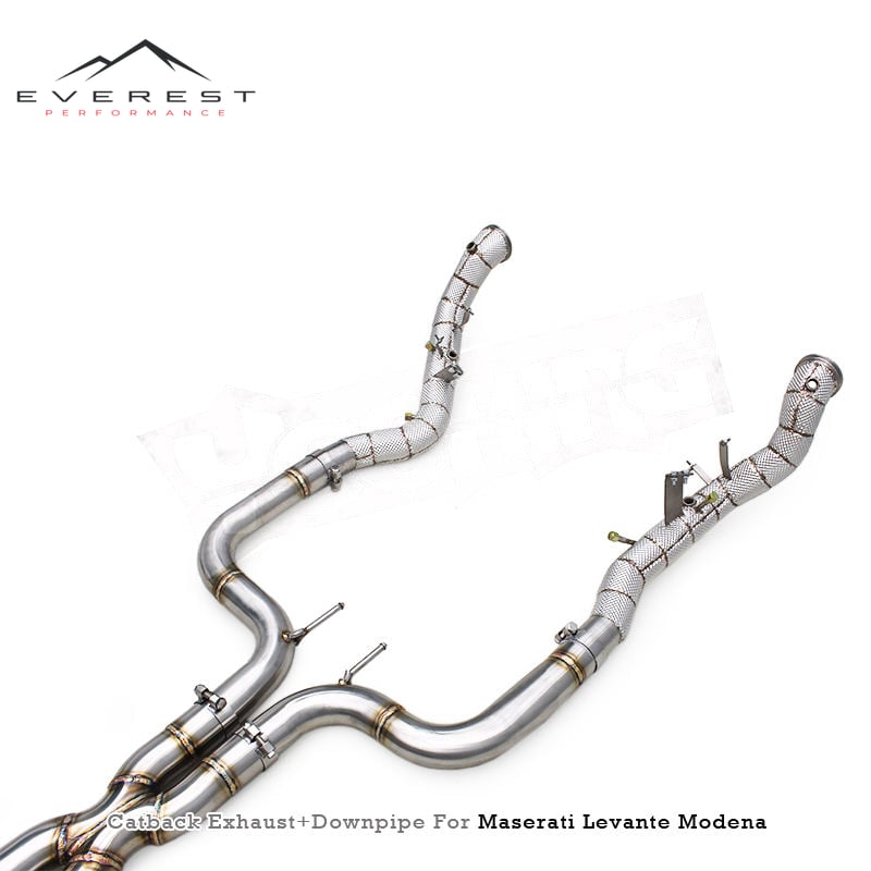 Custom Free Flow Downpipe Catback for Maserati Levante Modena 3.0T 2016-2024 Valvetronic Exhaust System with Remote Control