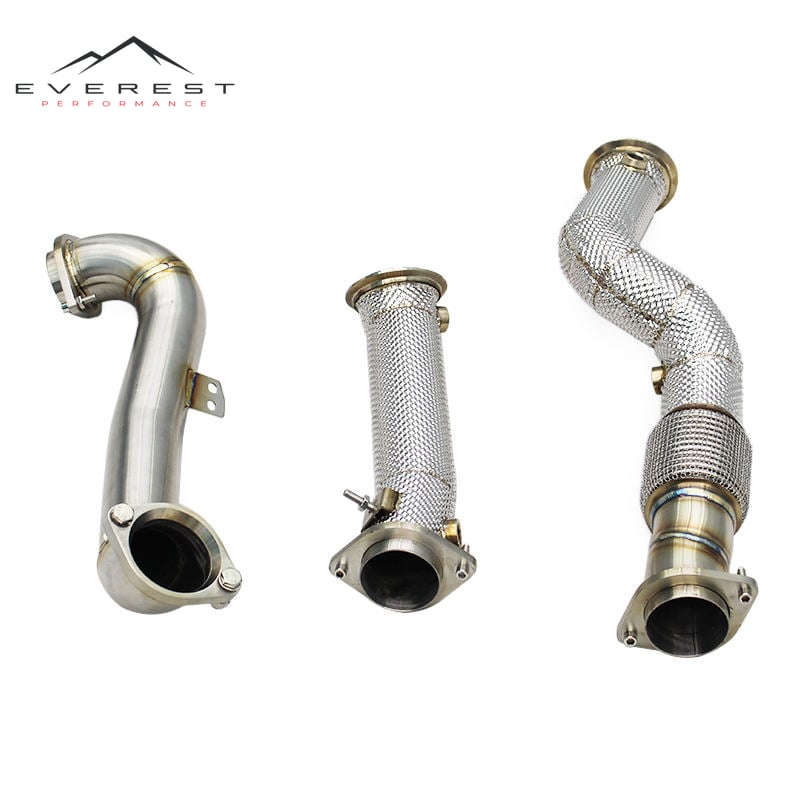 SS304 Exhaust Downcomer for BMW M3/M4 G80/G82 3.0T 2019-2025 Heat Insulation Cover with Freely Flowing Downpipe