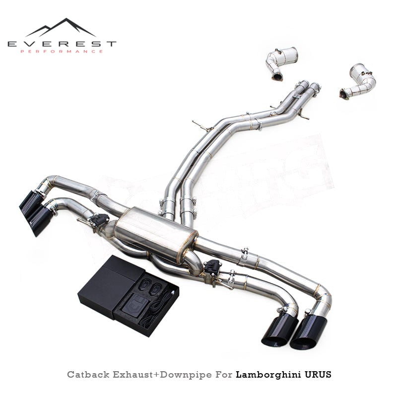 SUS304 Full Exhaust System for Lamborghini URUS 4.0T 2018-2023 Valved Sport Catback Exhaust Muffler Catted Downpipe