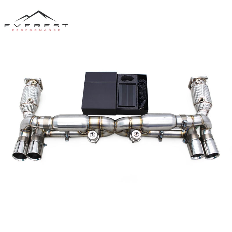 Turbo Exhaust System for Porsche 911 Carrera 996 TURBO 3.6T 1997-2005 Stainless Steel Exhaust Muffler with Catalyst Downpipe