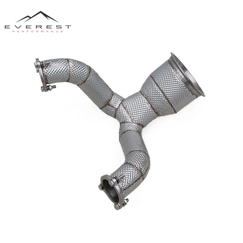 Exhaust Header Downpipe for Audi S4/S5 B9 3.0T 2019-2023 Stainless Steel Pipes