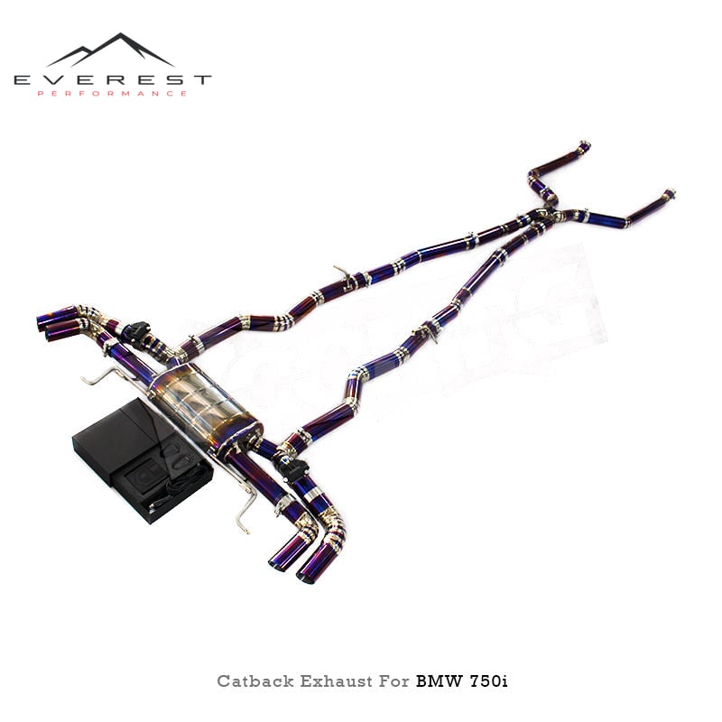Custom Valvetronic Exhaust System for BMW 750/750i 4.4T 2016-2019 Active Sound Titanium X Pipes Catback Muffler with Control