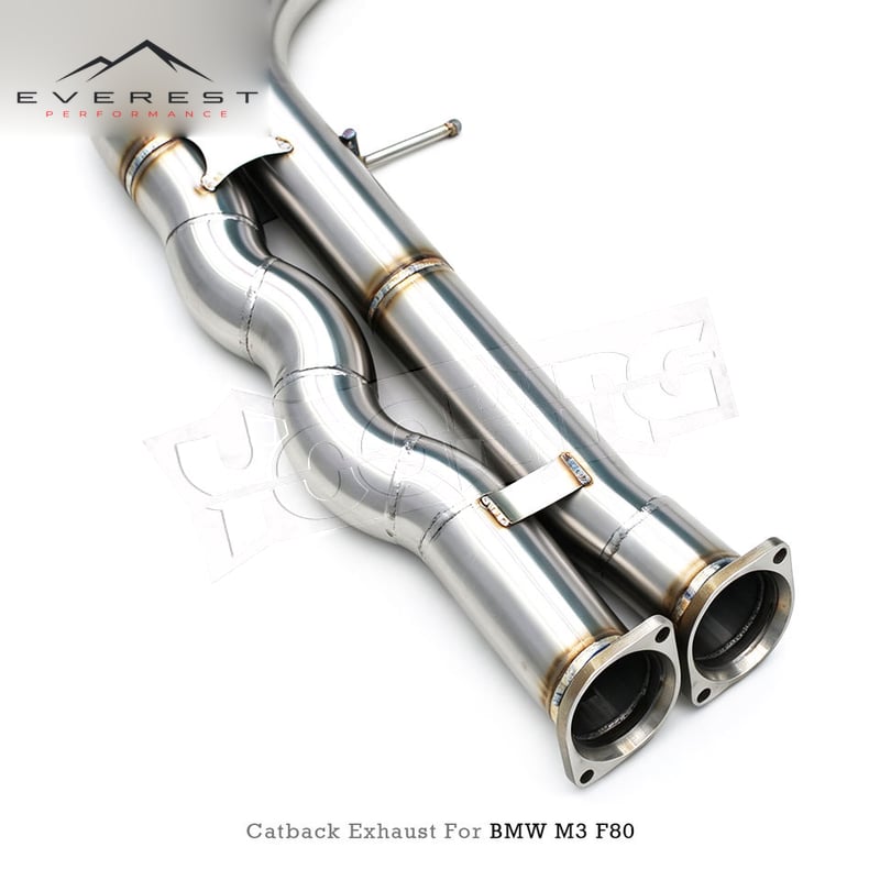 SS304 Equal Length Mid Pipe with Z Pipe Catback Exhaust System for BMW M3 F80 M4 F82 3.0T 2014-2019 Valved Muffler