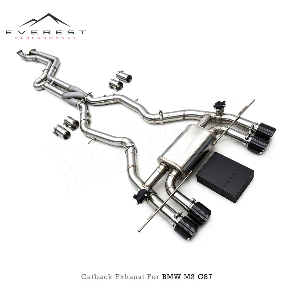 304 Stainless Steel Muffler Catback for BMW M2 G87 3.0T S55 2023-2026 Valvetronic Muffler Equal Length Mid Pipe With Z Pipe