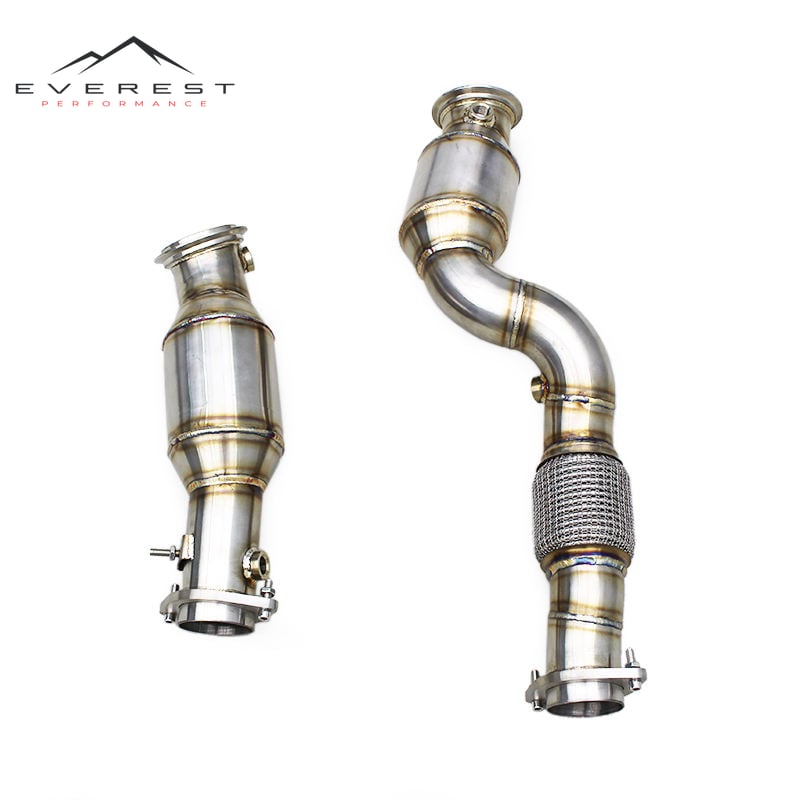 Stainless Steel Exhaust Downpipe for BMW M3 M4 G80 G82 S58 3.0T 2019-2024 100/200/300/400cell Cat Pipe Catalyst Exhaust