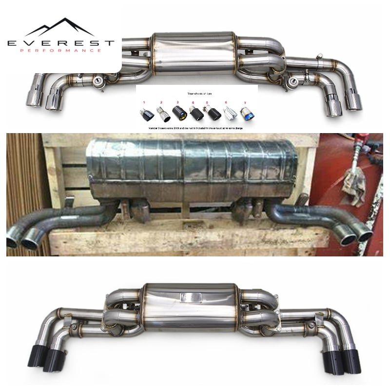 Valve Sport Axle Back for Ferrari F360/360 Modena/Spider 3.6L 2003-2005 Stainless Steel Rear Muffler Section With Tips