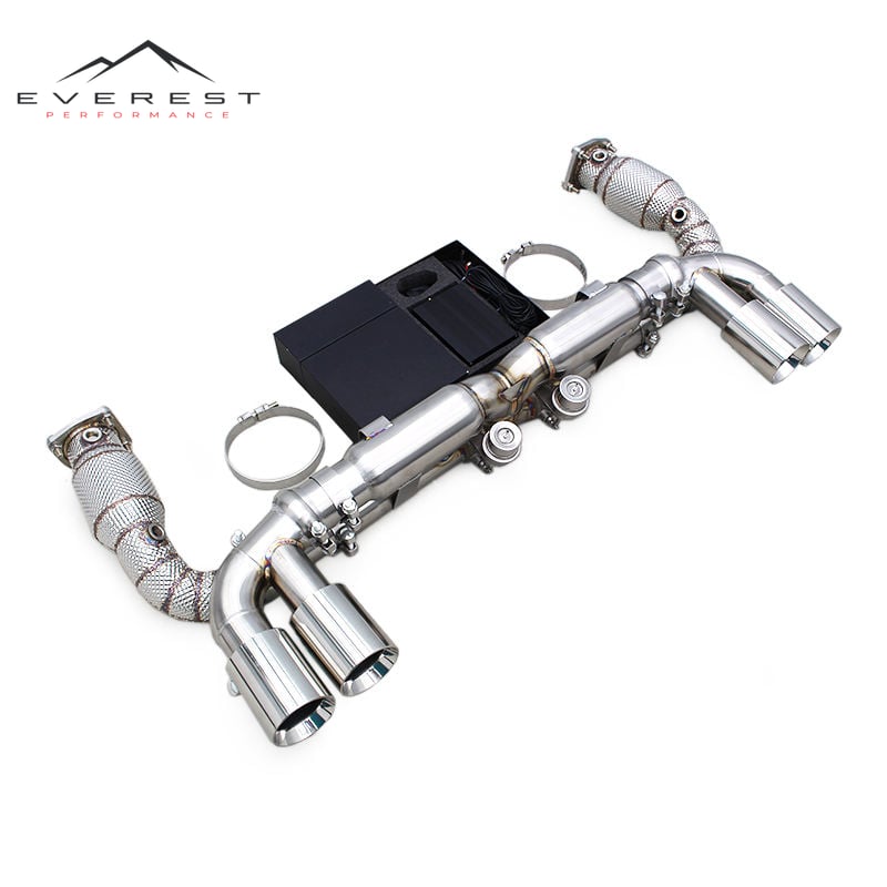 Custom Catted Headedr Catback Muffler for Porsche 911 997/997.1 Turbo 2004-2012 Stainless Steel Valved Sport Exhaust System