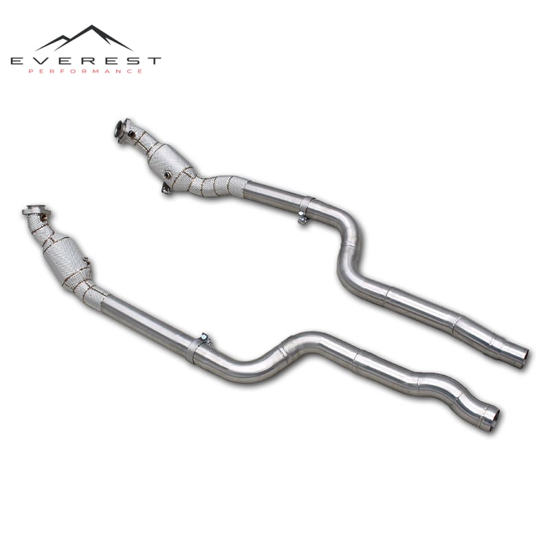 Auto Exhaust Pipes for Mercedes-Benz CLS550 4.7 2012-2016 Stainless Steel Catted Downpipe With Heat Shield