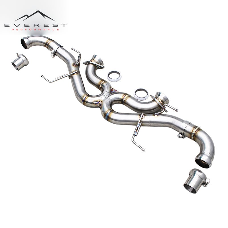 SS304 Exhaust Pipe System for Aston Martin DB11 V12 5.2L 2016-2019 Non Valve Rear Section Free Flow Exhaust System