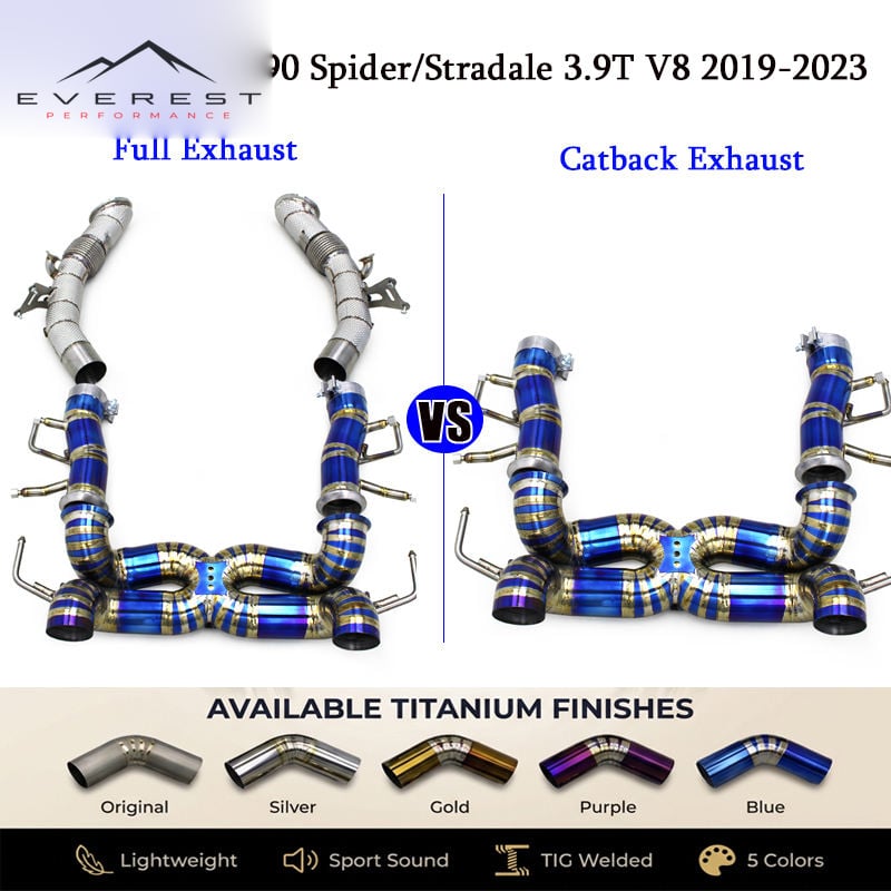 Titanium Exhaust Pipe System X Pipe for Ferrari SF90 3.9T V8 2019-2023 High Quality Catback Exhaust / Full Exhaust
