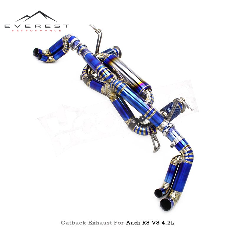 Titanium High Performance Exhaust Pipe System for Audi R8 V8 4.2L 2007-2013 Axle Back Vacuum Valve Muffler