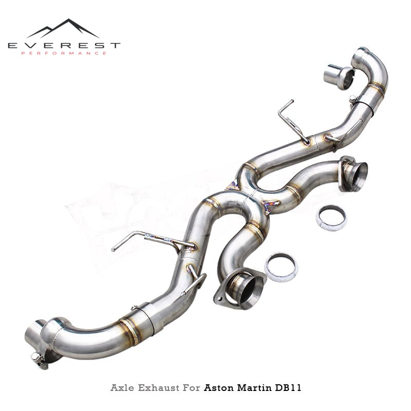 Custom Supersport Car Axle Back Exhaust for Aston Martin DB11 V12 5.2L 2016-2019 Straight-through X-pipe Rear Section System