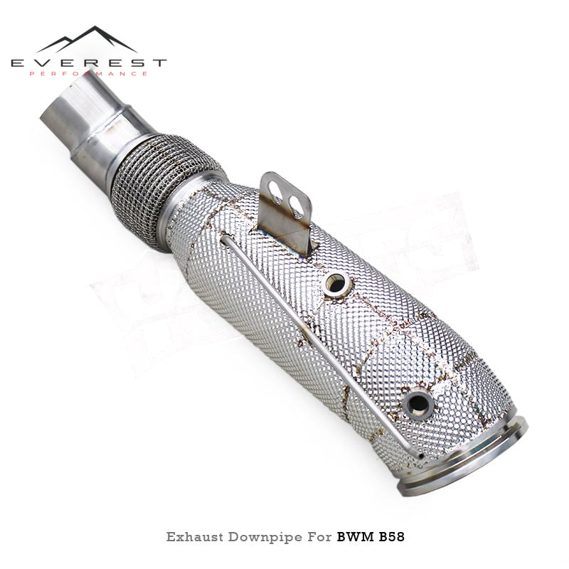 Straight Downpipe for BMW M240 M240i M340i M440i 540i X5/X6 G05/G06 A90 B58 3.0T SS304 With Heat Shield Pipes