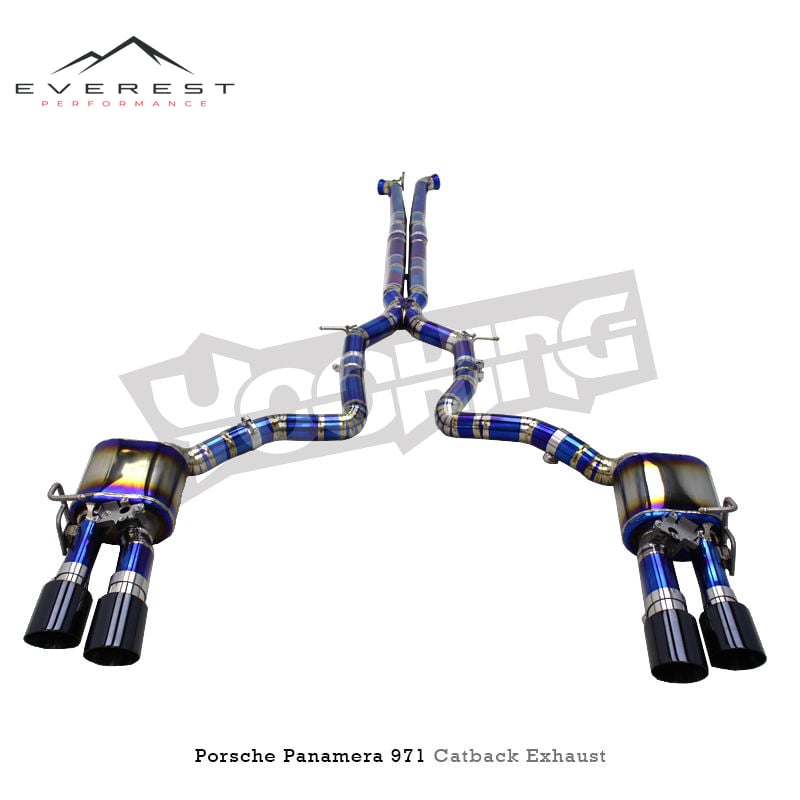Racing Titanium Catback Exhaust Pipe for Porsche Panamera 970/971 (2009-2023) Valved Muffler Exhaust Pipes With Tips