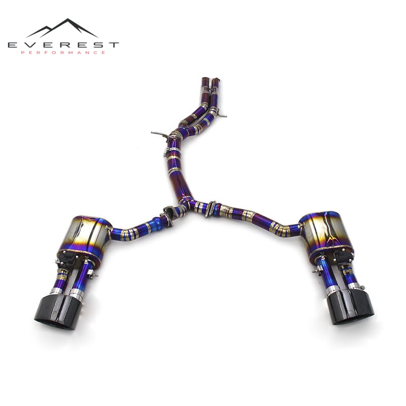 Catback Exhaust System for AUDI RS4 2.9T 2019-2022 Titanium Muffler Carbon Black Tips Escape
