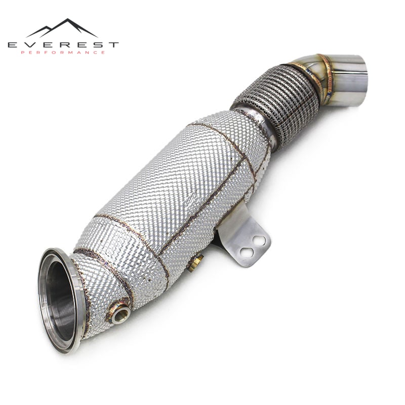 Exhaust Downpipe for BMW 540/540i 3.0T B58 2018-2024 Stainless Steel Pipes With Heat Shield Free Flow Header