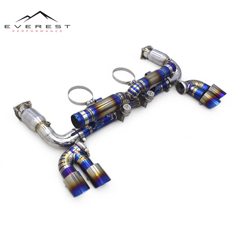 Valved Sport Catback for Porsche 911 996 3.4L 1997-2005 Titanium Muffler Exhaust Pipe With Catalyst Downpipe