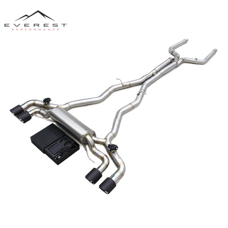 Valvetronic Exhaust Pipes for BMW M5 F90 4.4T 2018-2023 Stainless Steel Catback Muffler Z Pipes Carbon Black Tips